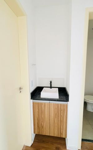 Apartamento para alugar com 47m², 2 quartos e 1 vagaPia do banheiro
