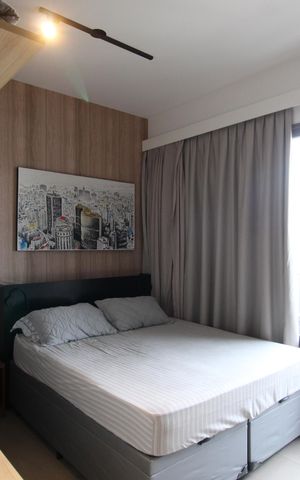 Studio à venda com 30m², 1 quarto e 1 vagaSala/Quarto