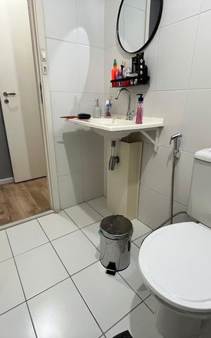 Apartamento para alugar com 64m², 1 quarto e 1 vaga Apartamento para alugar com 64m², 1 quarto e 1 vagaBanheiro da Suíte