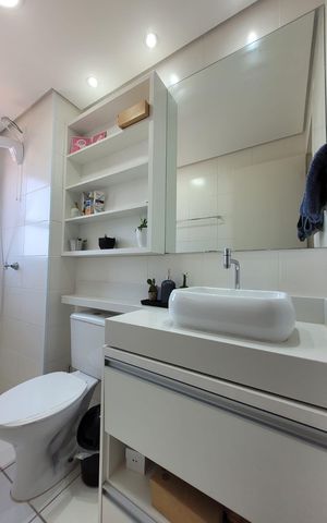 Apartamento à venda com 53m², 2 quartos e 1 vagaBanheiro 