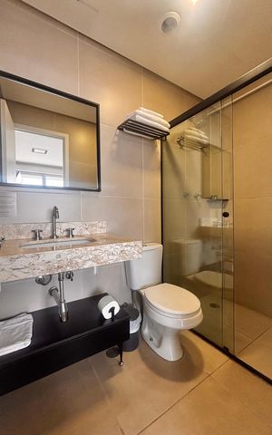 Apartamento para alugar com 46m², 1 quarto e 1 vaga Apartamento para alugar com 46m², 1 quarto e 1 vagaBanheiro