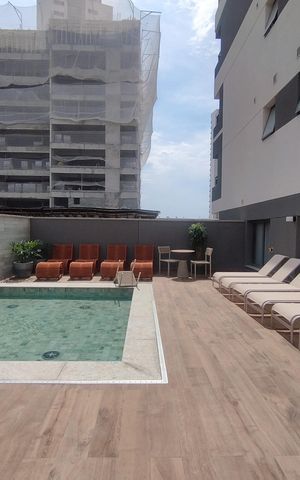 Studio para alugar com 28m², 1 quarto e sem vaga Studio para alugar com 28m², 1 quarto e sem vagaÁrea comum - Piscina