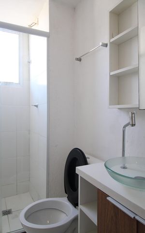 Apartamento para alugar com 45m², 2 quartos e 2 vagasBanheiro