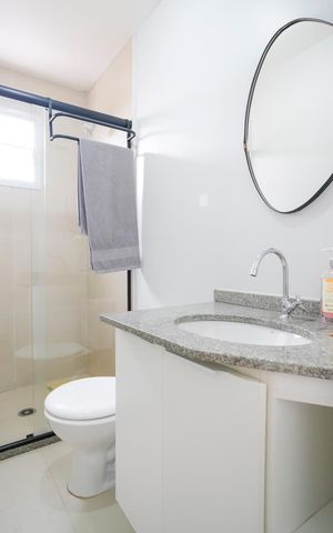 Apartamento para alugar com 69m², 2 quartos e 1 vagaBanheiro da suíte