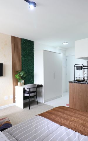Studio à venda com 28m², 1 quarto e sem vagaStudio