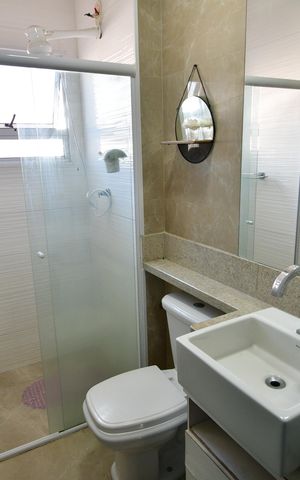 Casa de condomínio para alugar com 69m², 2 quartos e 1 vagaBanheiro