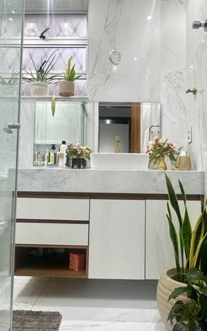 Apartamento à venda com 66m², 2 quartos e 1 vagaBanheiro Social
