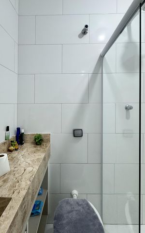 Casa para alugar com 80m², 3 quartos e 1 vaga Casa para alugar com 80m², 3 quartos e 1 vagaBanheiro Social 1