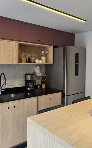 Casa de condomínio à venda com 98m², 3 quartos e 2 vagas Casa de condomínio à venda com 98m², 3 quartos e 2 vagasCozinha e Área de Serviço