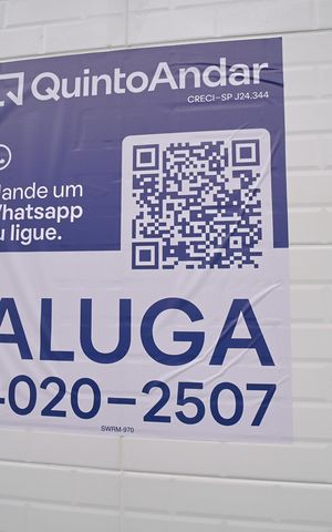 Apartamento para alugar com 48m², 2 quartos e sem vagaPlaca instalada em 23/10/2026 com o código:SWRM-970