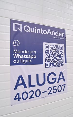 Apartamento para alugar com 48m², 2 quartos e sem vagaPlaca instalada em 23/10/2026 com o código:SWRM-970