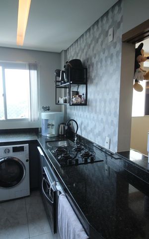 Apartamento à venda com 47m², 2 quartos e 2 vagasCozinha e Área de Serviço