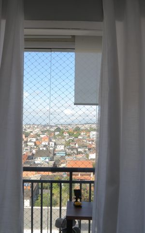Apartamento à venda com 44m², 2 quartos e 1 vagaSacada da sala