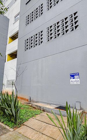 Apartamento para alugar com 44m², 2 quartos e 1 vagaFachada com Placa