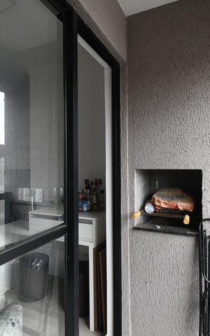 Apartamento para alugar com 56m², 2 quartos e 2 vagasSacada com Churrasqueira
