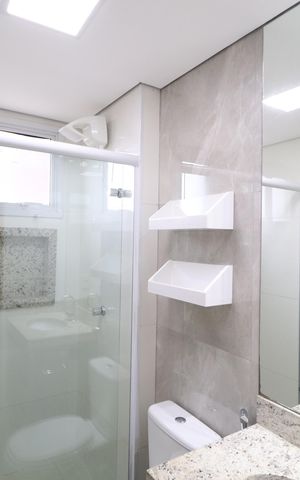 Apartamento para alugar com 90m², 2 quartos e 2 vagasBanheiro do Quarto 1