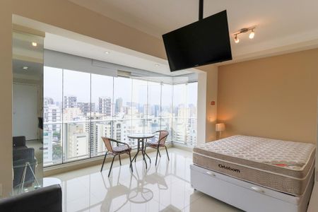 Sala/Quarto de apartamento para alugar com 1 quarto, 36m² em Brooklin, São Paulo