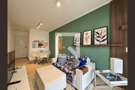 Sala de apartamento à venda com 1 quarto, 42m² em Indianópolis, São Paulo