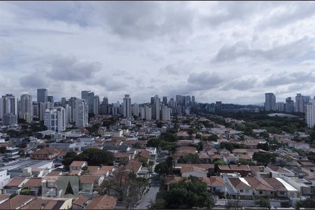 vista sala de apartamento para alugar com 3 quartos, 136m² em Brooklin Paulista, São Paulo