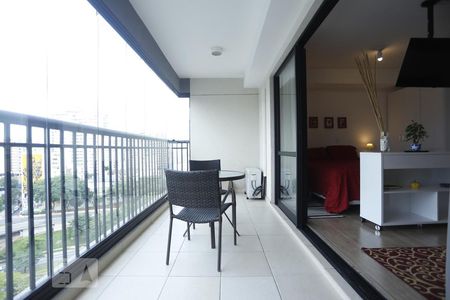 Varanda de kitnet/studio para alugar com 1 quarto, 40m² em Bela Vista, São Paulo