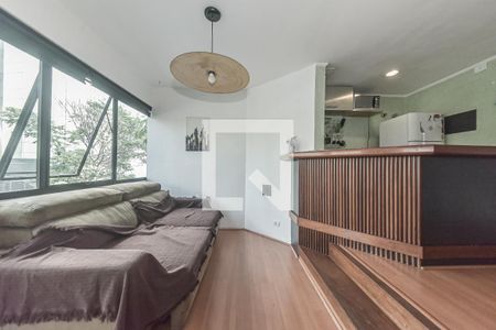 Sala  de apartamento para alugar com 1 quarto, 49m² em Cidade Monções, São Paulo