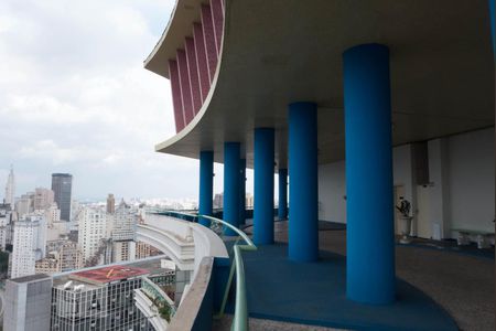 Vista do terraço social de apartamento para alugar com 1 quarto, 46m² em Bela Vista, São Paulo