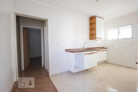 Cozinha, corredor para os quartos de apartamento para alugar com 1 quarto, 60m² em Botafogo, Campinas