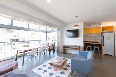 Sala de apartamento à venda com 1 quarto, 83m² em Vila Gertrudes, São Paulo