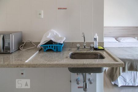 Cozinha de kitnet/studio à venda com 1 quarto, 31m² em Brooklin Paulista, São Paulo