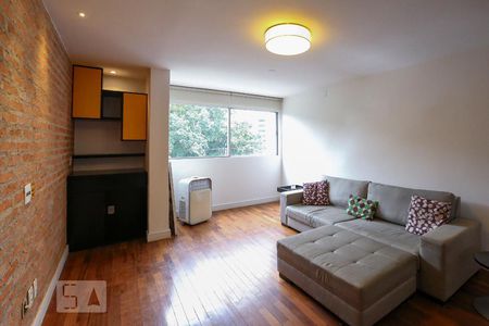 Sala de apartamento para alugar com 1 quarto, 70m² em Vila Olímpia, São Paulo
