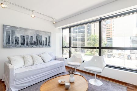 Sala de apartamento para alugar com 1 quarto, 90m² em Vila Olímpia, São Paulo