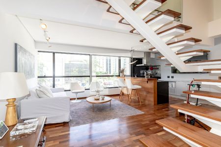 Sala de apartamento para alugar com 1 quarto, 90m² em Vila Olímpia, São Paulo