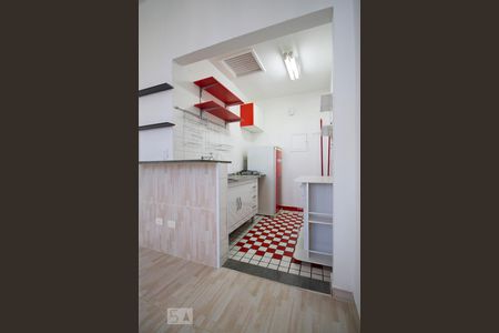 Cozinha de apartamento para alugar com 1 quarto, 30m² em Vila Buarque, São Paulo