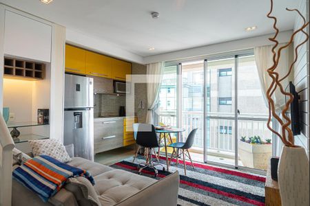 Sala de apartamento para alugar com 1 quarto, 70m² em Bela Vista, São Paulo