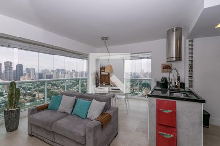 Sala de apartamento para alugar com 1 quarto, 125m² em Brooklin Paulista, São Paulo