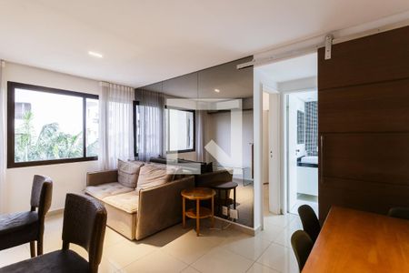 Sala de apartamento para alugar com 1 quarto, 40m² em Vila Nova Conceição, São Paulo