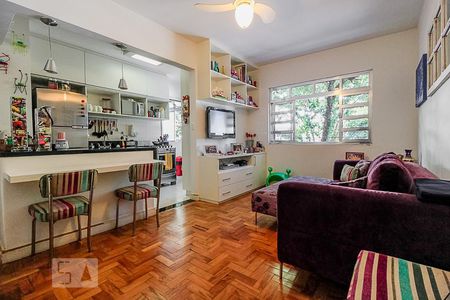Sala de apartamento para alugar com 1 quarto, 55m² em Indianópolis, São Paulo