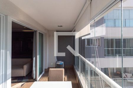 Varanda Sala de apartamento à venda com 1 quarto, 47m² em Campo Belo, São Paulo