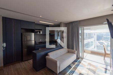 Sala de apartamento à venda com 1 quarto, 47m² em Campo Belo, São Paulo