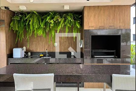 Studio à venda com 42m², 1 quarto e 1 vagaChurrasqueira