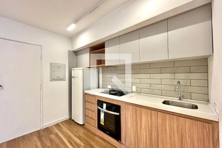 Cozinha de kitnet/studio para alugar com 1 quarto, 24m² em Vila Clementino, São Paulo