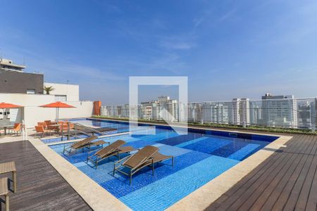 Área comum - Piscina de kitnet/studio para alugar com 1 quarto, 48m² em Campo Belo, São Paulo