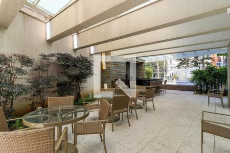 Área comum - Churrasqueira de kitnet/studio para alugar com 1 quarto, 48m² em Campo Belo, São Paulo