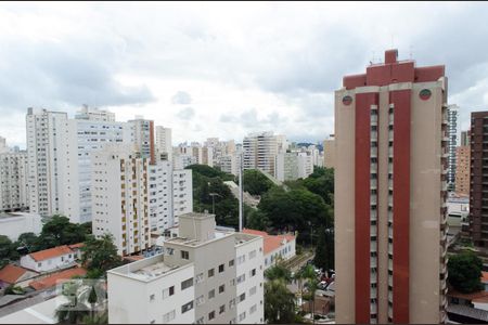 2º piso - vista da sacada de apartamento à venda com 1 quarto, 110m² em Cambuí, Campinas