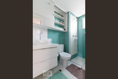 Banheiro da Suíte de apartamento à venda com 1 quarto, 73m² em Jardim, Santo André