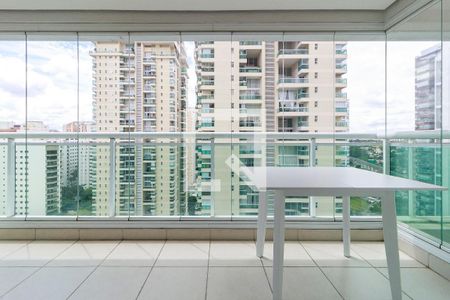 Sala - Varanda de apartamento para alugar com 1 quarto, 50m² em Campo Belo, São Paulo