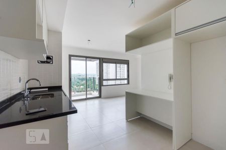 Entrada social - cozinha de apartamento para alugar com 1 quarto, 32m² em Vila Madalena, São Paulo