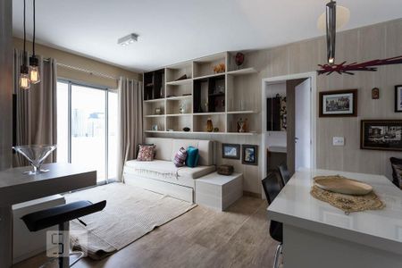 Sala de apartamento à venda com 1 quarto, 50m² em Santo Amaro, São Paulo