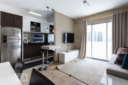 Sala de apartamento à venda com 1 quarto, 50m² em Santo Amaro, São Paulo