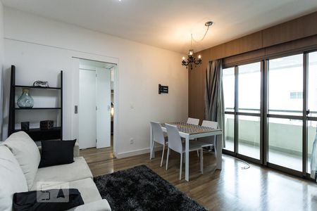 Sala de apartamento para alugar com 1 quarto, 40m² em Brooklin Paulista, São Paulo